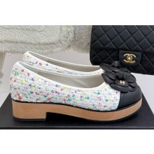 Chanel Camellia Cotton Tweed pumps heel 4cm 05 2025