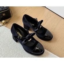 Chanel pumps velvet and patent calfskin black 2025
