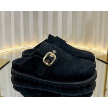 Louis Vuitton women/men Flat mule black suede 2025