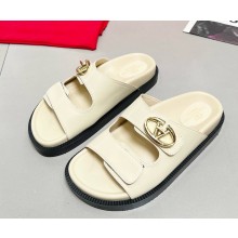 Valentino Garavani VLogo Locker mule in calfskin white 2025