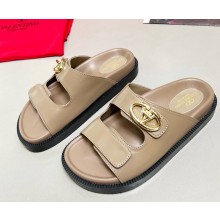 Valentino Garavani VLogo Locker mule in calfskin beige 2025