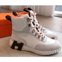 Hermes women/men Klimb sneaker in ripstop fabric and suede goatskin white 2025