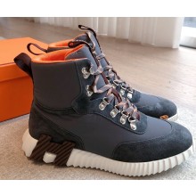 Hermes women/men Klimb sneaker in ripstop fabric and suede goatskin grey 2025