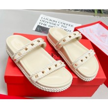 Valentino Garavani rockstud CALFSKIN mule flat white 2025