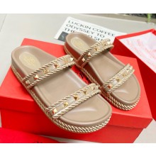 Valentino Garavani rockstud CALFSKIN mule flat beige 2025