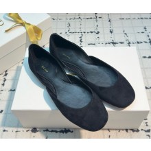 THE ROW Gemma ballet suede leather black 2025 