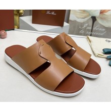 Loro Piana men's sandal calfskin Brown 2025