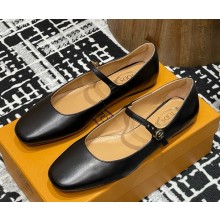 TOD'S women's ballerinas in leather black 2025