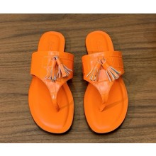Loro Piana Tassels Charms sandal calfskin orange 2025