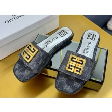 Givenchy flat mules with metal logo 02 2025