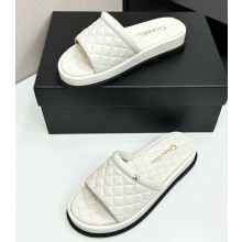 Chanel lambskin slipper white 0221-2025