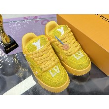 Louis Vuitton women/men 1ACXK2 LV Trainer Maxi Sneaker Yellow Swarovski™ crystals 2025