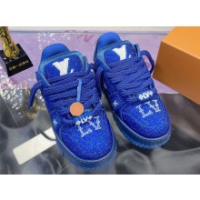 Louis Vuitton women/men LV Trainer Maxi Sneaker blue Swarovski™ crystals 2025