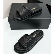 Chanel lambskin slipper black 0221-2025
