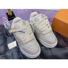 Louis Vuitton women/men 1ADH3W  LV Trainer Maxi Sneaker white Swarovski™ crystals 2025