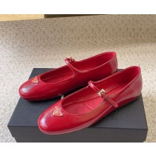 Prada Nappa leather ballerinas 1F567N red 2025
