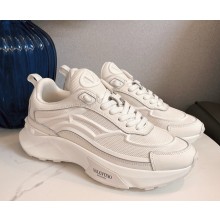 Valentino Garavani women/men sneaker in mesh and rubberized fabric white 2025