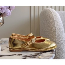 Chanel patent LAMBSKIN Mary Janes gold G45778 2025