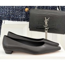 THE ROW calf leather ballet flats black 2025