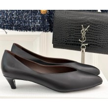 THE ROW calf leather pumps black heel 4cm 2025