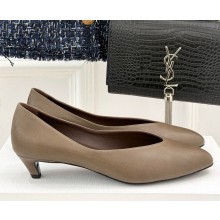 THE ROW calf leather pumps grey heel 4cm 2025