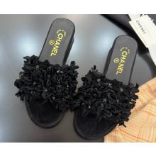 ‎Chanel mules Suede Kidskin & Strass black G46231 2025