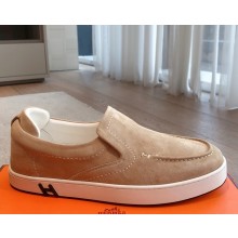 ‎Hermes women/men Kiddy slip-on sneaker in suede goatskin beige 2025