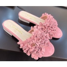 ‎Chanel mules Suede Kidskin & Strass Light Pink G46231 2025