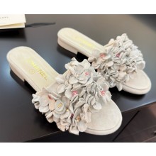‎Chanel mules Suede Kidskin & Strass Ivory G46231 2025