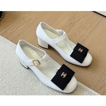 ‎Chanel pumps patent leather with bow white 2025