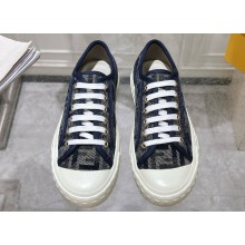 Fendi Domino women/men FF jacquard fabric low-tops blue 2025