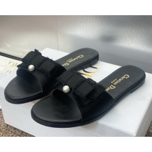 DIOR Adiorable Slide Black Fringed Grosgrain 2025