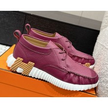 Hermes women/men Ketch sneaker in deerskin fuchsia 2025
