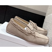Miss Dior Street Loafer Suede Calfskin light grey 2025