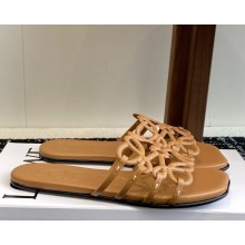 Loewe Petal Anagram slide in soft calfskin Camel 2025