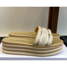 DIOR Dway Platform Slide Embroidered Cotton 02 2025