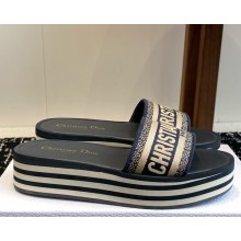 DIOR Dway Platform Slide Embroidered Cotton 03 2025