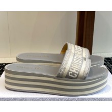 DIOR Dway Platform Slide Embroidered Cotton 04 2025