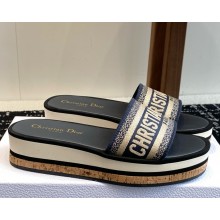DIOR Dway Platform Slide Embroidered Cotton 05 2025