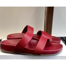 THE ROW Hugh leather sandals red 2025