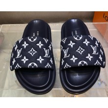 ‎Louis Vuitton flat mule Monogram denim dark blue 2025