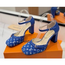 ‎Louis Vuitton Slingback Pumps denim monogram blue heel 8cm 2025