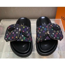 ‎Louis Vuitton 1AGVR7  LV x TM Pool Pillow Flat Comfort Mule Noir Multicolored Nylon 2025