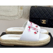 Chanel CC logo fisherman slippers white 2025