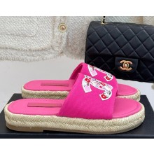 Chanel CC logo fisherman slippers rose red 2025
