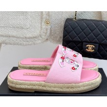 Chanel CC logo fisherman slippers pink 2025