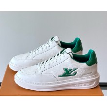 LOUIS VUITTON men's Beverly Hills Sneaker calf leather white/green 2025