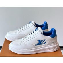 LOUIS VUITTON men's Beverly Hills Sneaker calf leather white/blue 2025