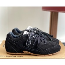 New Balance X Miu Miu 530 SL bleached leather sneakers black 2025