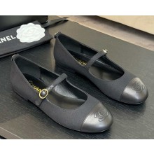 Chanel Mary Janes Cotton & Lambskin G46379 Black 2025
